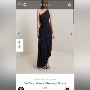ALC BLACK DELFINA DRESS SOLD OUT ONLINE! WORN ONCE! SIZE 0!